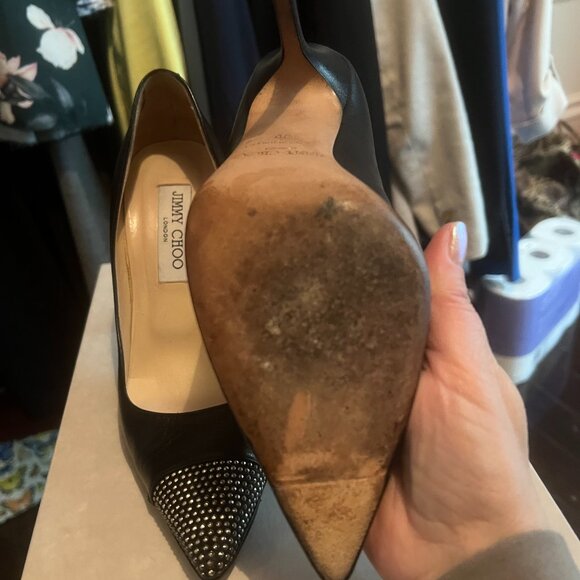 Jimmy Choo stud sparkle toe high heels - Amika - Picture 13 of 16